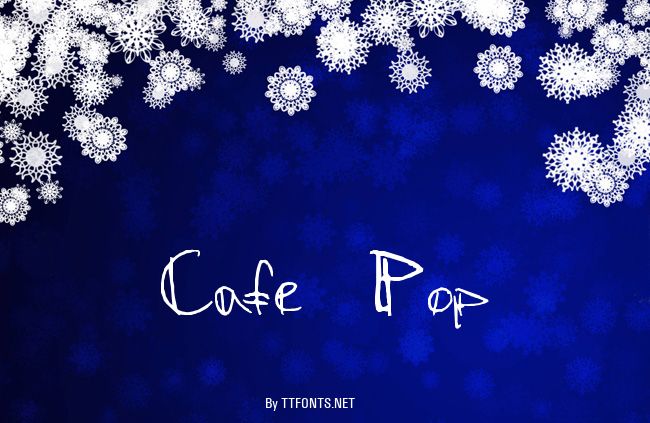 Cafe Pop example